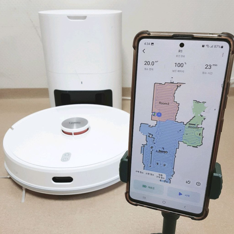 Lydsto 라이드스토 R1 물걸레 로봇청소기 자동먼지비움 앱연동 한글음성 이미지