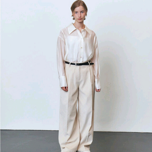 새상품) 모한 mohan 암홀 스티치 루즈핏 셔츠 블라우스 아이보리 M 이미지