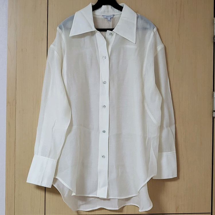 새상품) 모한 mohan 암홀 스티치 루즈핏 셔츠 블라우스 아이보리 M 이미지