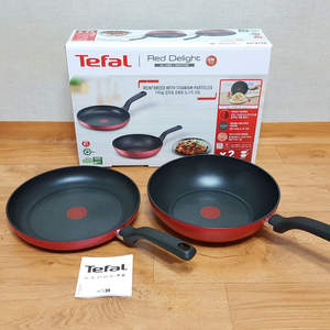 새상품)테팔 레드 딜라이트 인덕션 후라이팬+웍 2종세트 이미지