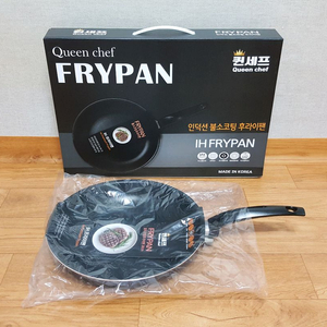 새상품)퀸세프 인덕션 불소코팅 고순도 후라이팬 28 이미지