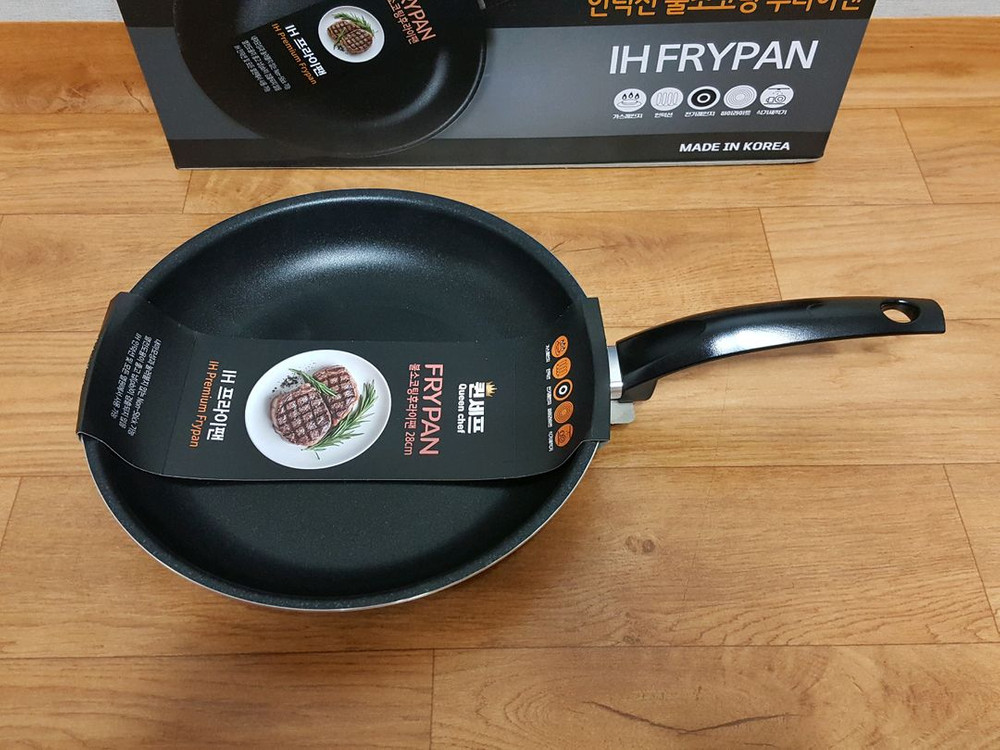 새상품)퀸세프 인덕션 불소코팅 고순도 후라이팬 28 이미지