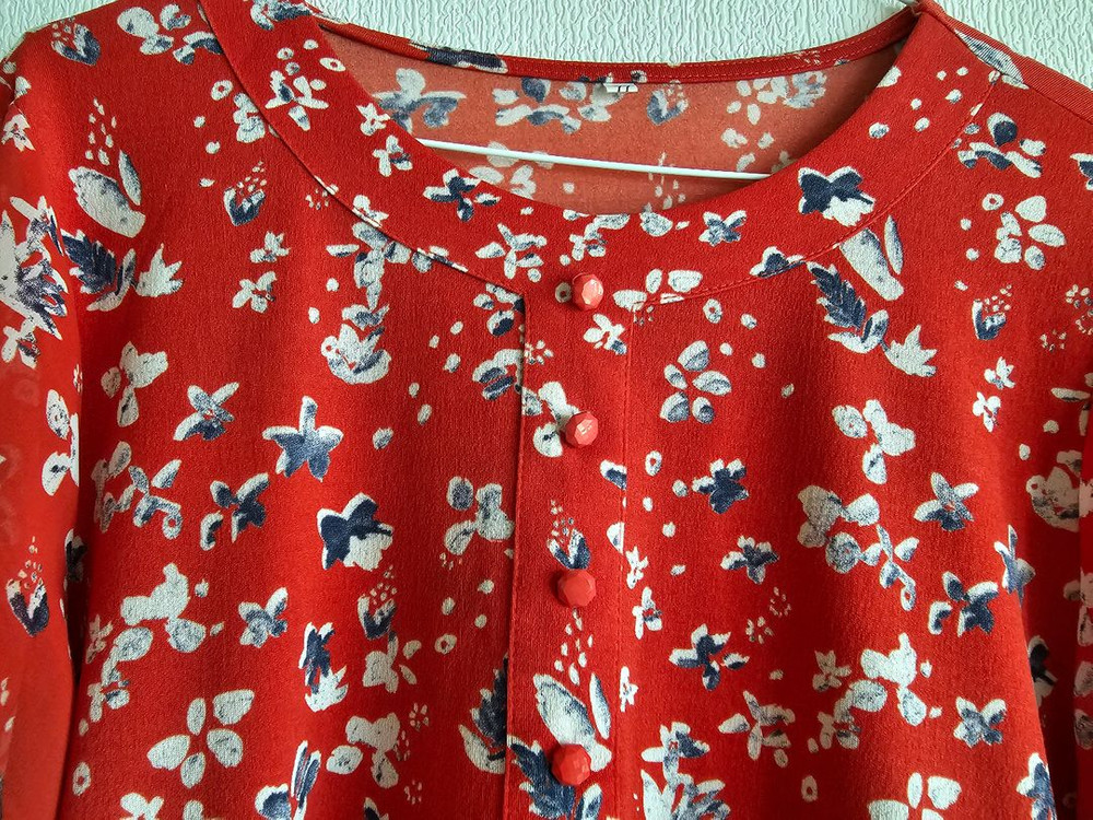 플라워 패턴 블라우스 이미지