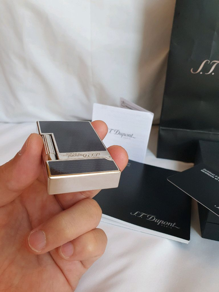 [백화점판,풀세트] 듀퐁라이터 라인2 신형 ca16252 길로시 팔라듐 백금 쌍불 듀퐁 라이타 이미지