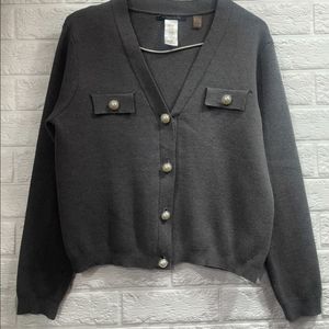 TAHARI 타하리 진주단추 니트가디건 하객룩데이트룩오피스룩 이미지