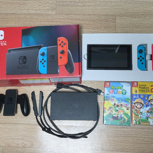 닌텐도 스위치 1 배터리 개선판 동물의숲 슈퍼마리오메이커2 이미지