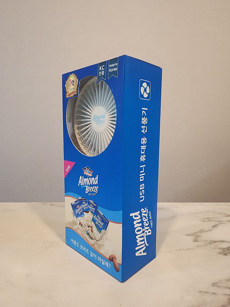 [핸디선풍기] 아몬드브리즈 USB 미니 휴대용 선풍기 미사용 제품 이미지