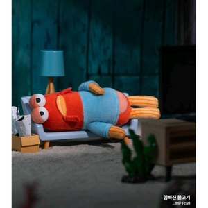 팝마트 스폰지밥 비키니 시티의 엉뚱한 친구들 인형 키링 힘빠진 물고기 이미지