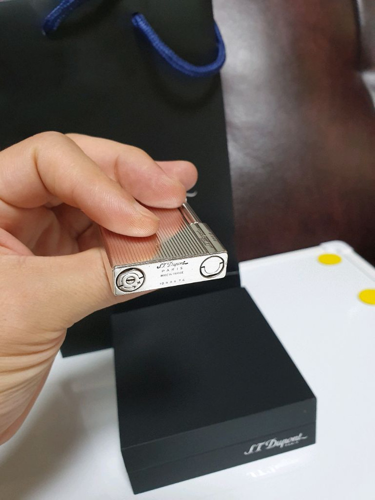 [정품,풀세트] 듀퐁라이터 라인2 ca18137 개츠비 실버 듀퐁 라이타 이미지