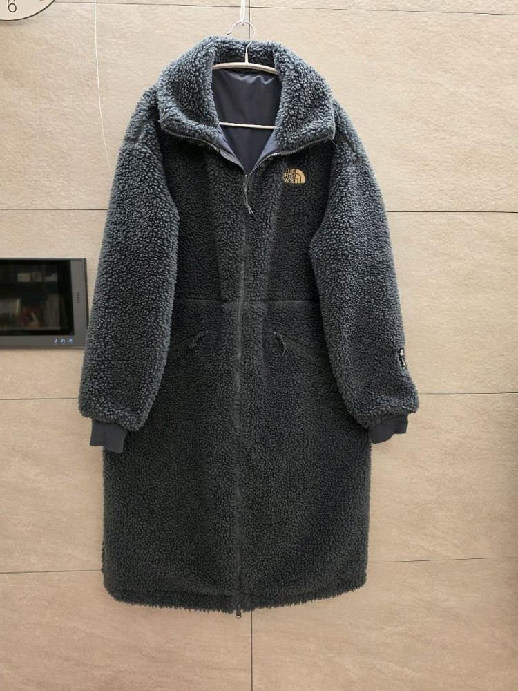 노스페이스 롱 후리스 양면 코트 95(L) 그레이 이미지