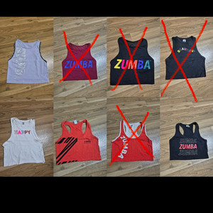 줌바웨어 옷 xs 나시 티셔츠 이미지