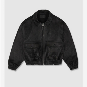 얼바닉30 a-2 레더 자켓 - 블랙 이미지