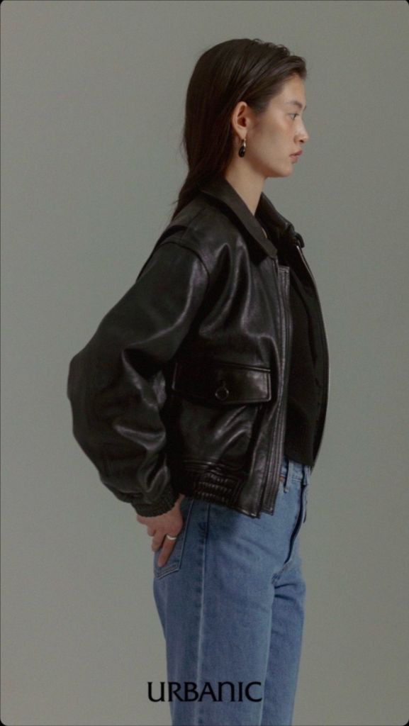 얼바닉30 a-2 레더 자켓 - 블랙 이미지