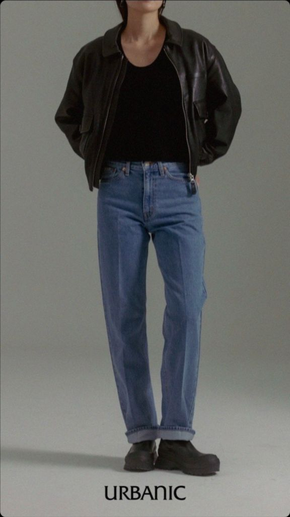 얼바닉30 a-2 레더 자켓 - 블랙 이미지