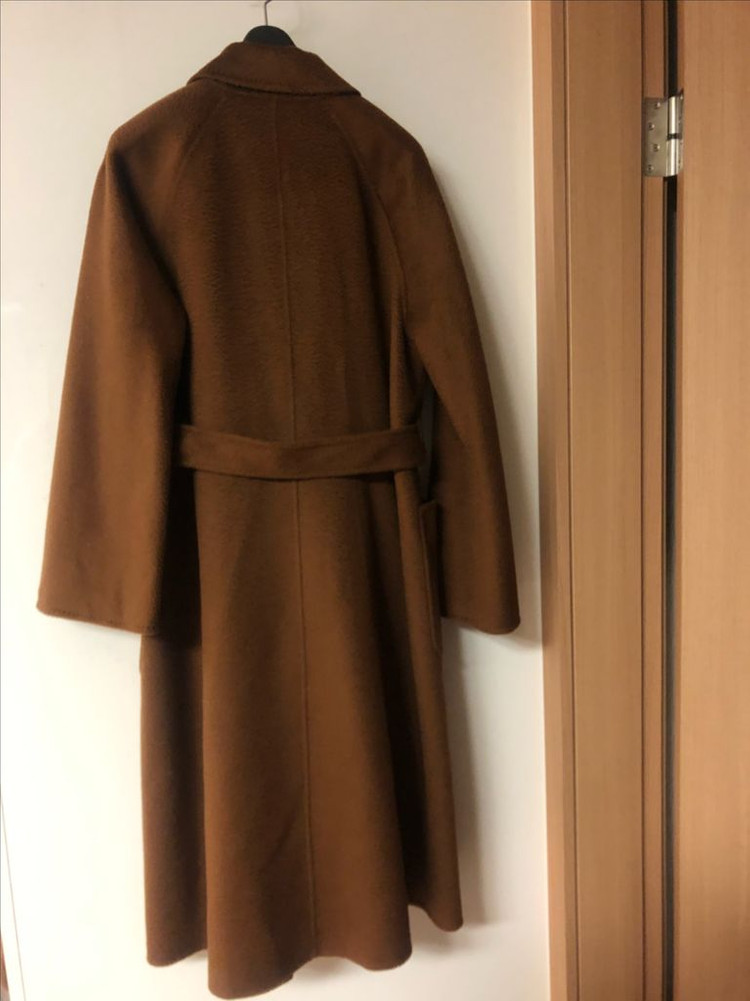 캐시미어100% 지블링 핸드메이드 벨트 롱 코트 카멜 결혼식 하객룩 막스스탈 이미지