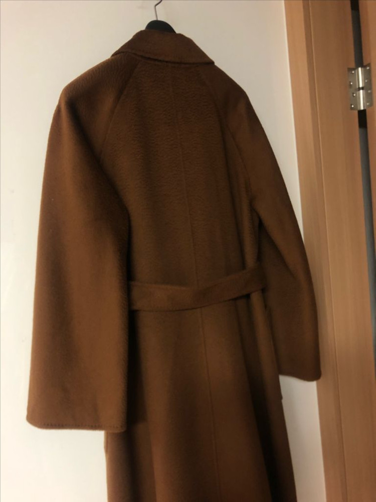 캐시미어100% 지블링 핸드메이드 벨트 롱 코트 카멜 결혼식 하객룩 막스스탈 이미지