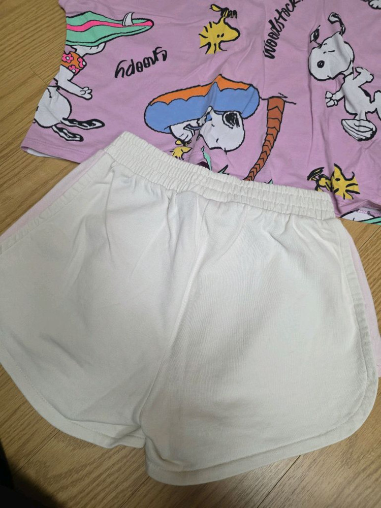 여아 여름옷 150. 자라키즈 스누피 상하 일괄. 이미지