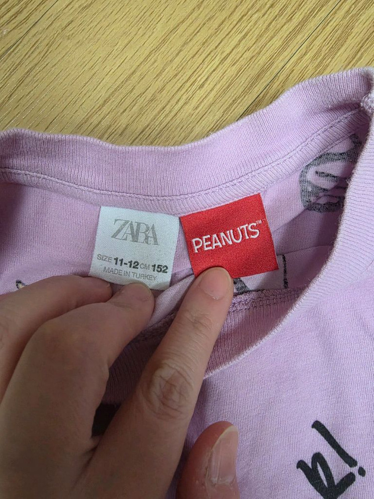 여아 여름옷 150. 자라키즈 스누피 상하 일괄. 이미지