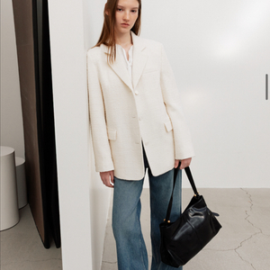 새상품 ) 르메메 트위드 크림 자켓 이미지