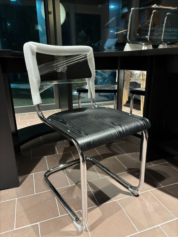 새상품 미드센추리 모던 카페의자 블랙 이미지