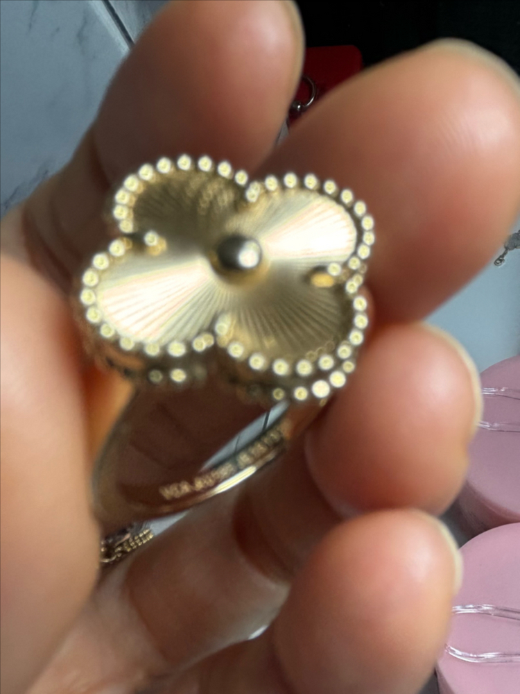 14k 옐골 반클리프세트목걸이+팔찌+반지 이미지