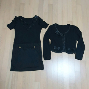 [새제품] 원피스 가디건 2set, 원피스 + 쉬폰 스커트 이미지