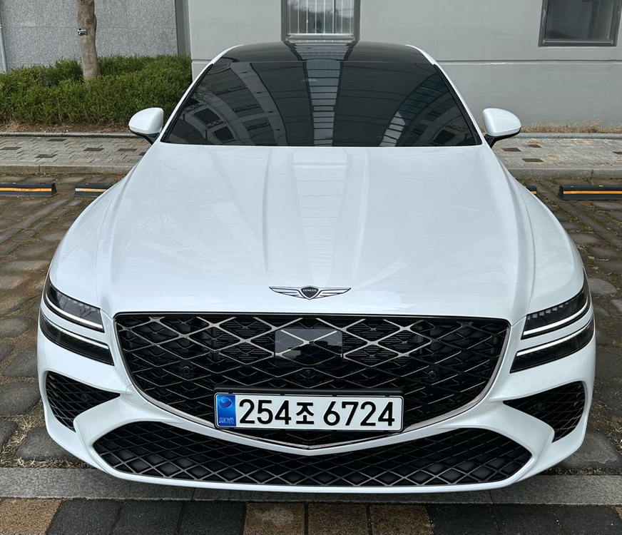 중고차 제네시스 g80, 2025년형, 가솔린 3.5T, AWD, 스포츠팩, 21,260km, 완전무사고, 신차급. 이미지