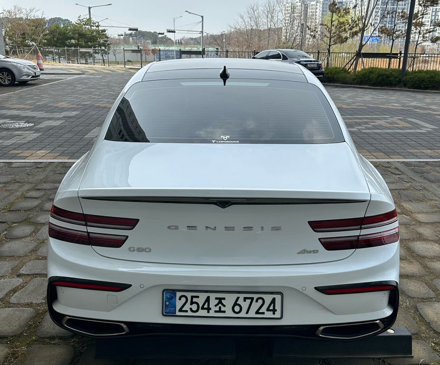 중고차 제네시스 g80, 2025년형, 가솔린 3.5T, AWD, 스포츠팩, 21,260km, 완전무사고, 신차급. 이미지