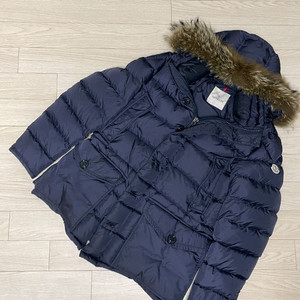 [ 4 / 정품 ] 몽클레어 클루니 롱 다운 패딩 자켓 네이비 이미지