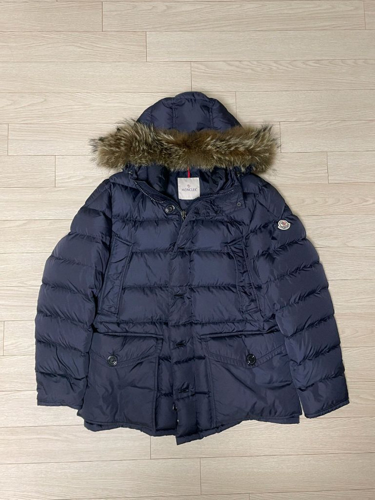 [ 4 / 정품 ] 몽클레어 클루니 롱 다운 패딩 자켓 네이비 이미지