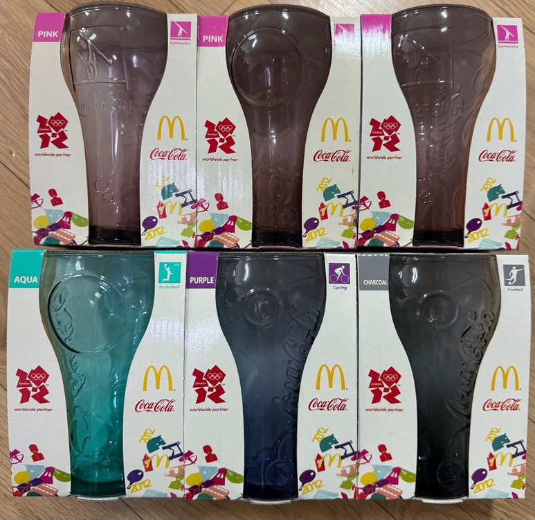 2012 런던올림픽 맥도날드 코카콜라 유리컵 굿즈 팝니디 이미지