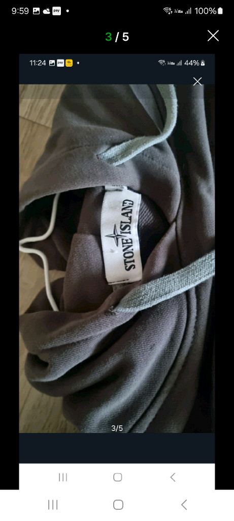 스톤아일랜드후드티카키. L/XL 이미지