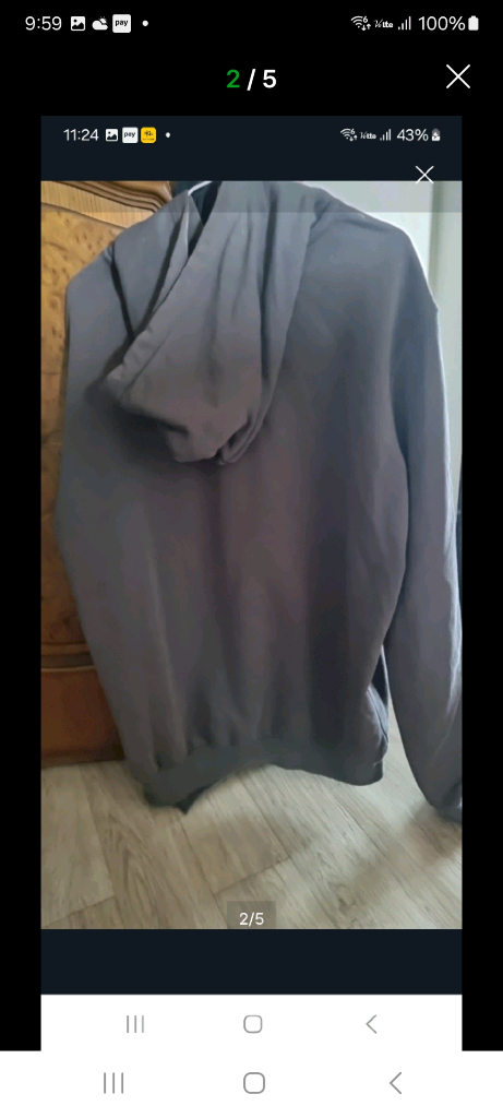 스톤아일랜드후드티카키. L/XL 이미지