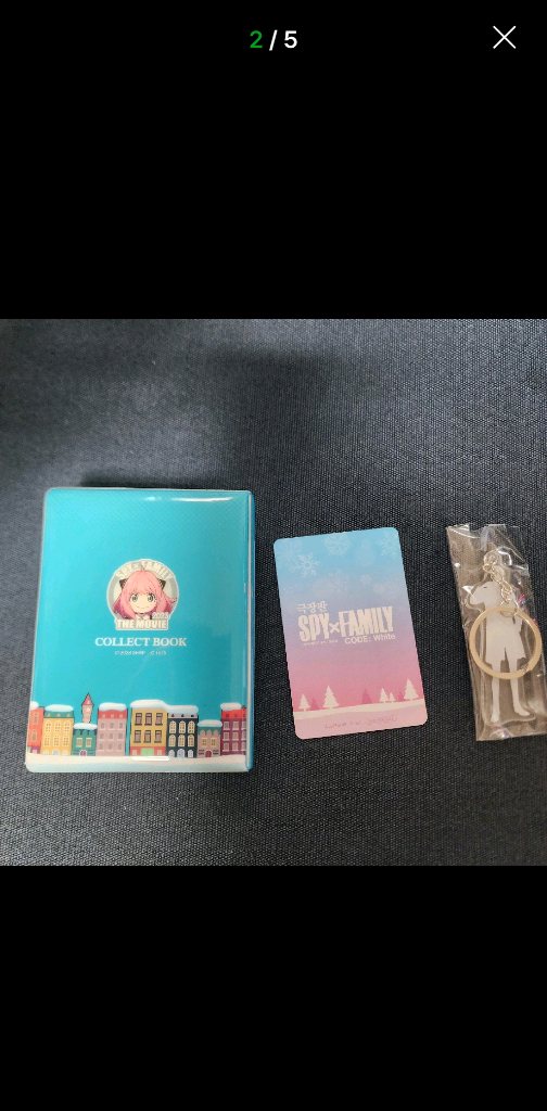 극장판 스파이 패밀리 코드 화이트 콜렉트 북 포토카드 마그넷 키링 5종 이미지