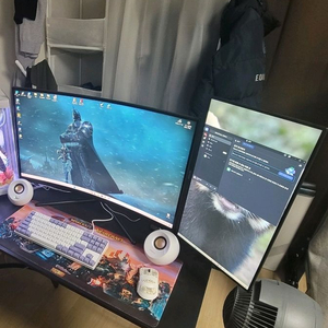 한성 커브드 모니터 32인치 풀HD 165Hz 보조 모니터 포함 팜 이미지