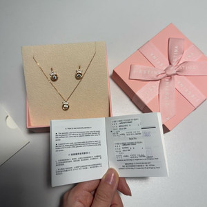 새상품) 제이에스티나 14k 목걸이 귀걸이 세트 이미지