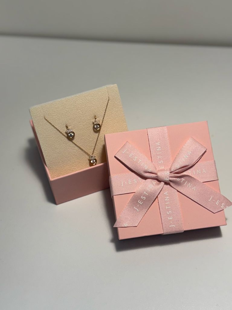 새상품) 제이에스티나 14k 목걸이 귀걸이 세트 이미지