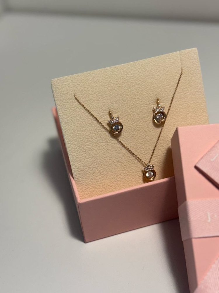 새상품) 제이에스티나 14k 목걸이 귀걸이 세트 이미지