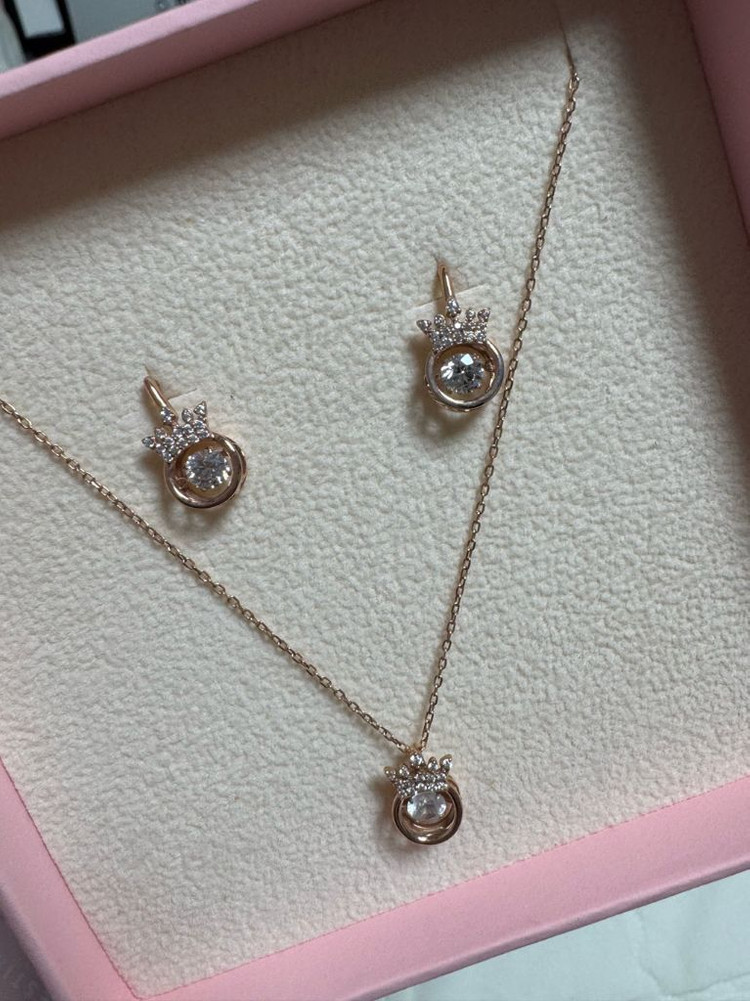 새상품) 제이에스티나 14k 목걸이 귀걸이 세트 이미지