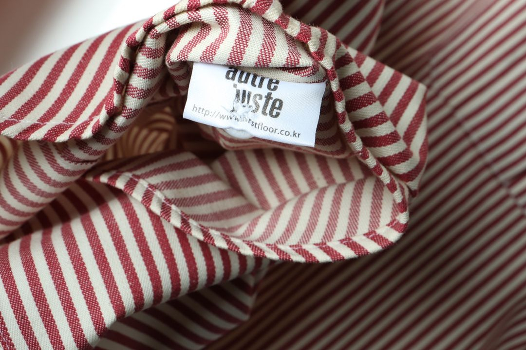 W(S-M) 브랜드빈티지 셔츠 남방 견장 스트라이프 이미지