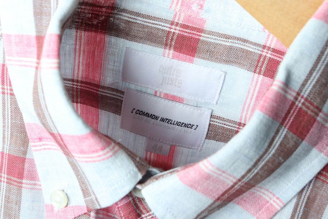 (S-M) 브랜드빈티지 셔츠 남방 린넨 체크 아메카지 이미지