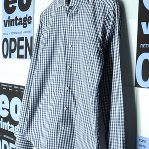 (S-M) 브랜드빈티지 셔츠 남방 체크 아메카지 블랙 이미지