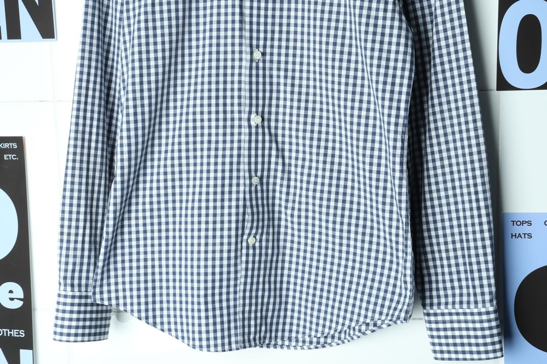 (S-M) 브랜드빈티지 셔츠 남방 체크 아메카지 블랙 이미지