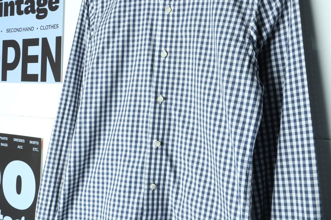 (S-M) 브랜드빈티지 셔츠 남방 체크 아메카지 블랙 이미지