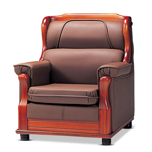 가죽소파 1인용(유선형 우드프레임)_4개보유중 이미지