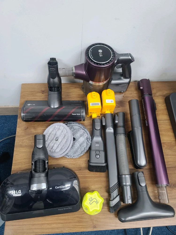 LG 코드제로무선청소기 A9 A958VA(삼성배터리 58분&35분 작동,물걸레키트포함,전체 청소완) 이미지