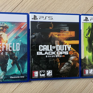 소니 플스5 PS5 배틀필드, 블랙옵스6, 모던 워페어2 게임CD 타이틀 팝니다. 그외 다양 이미지
