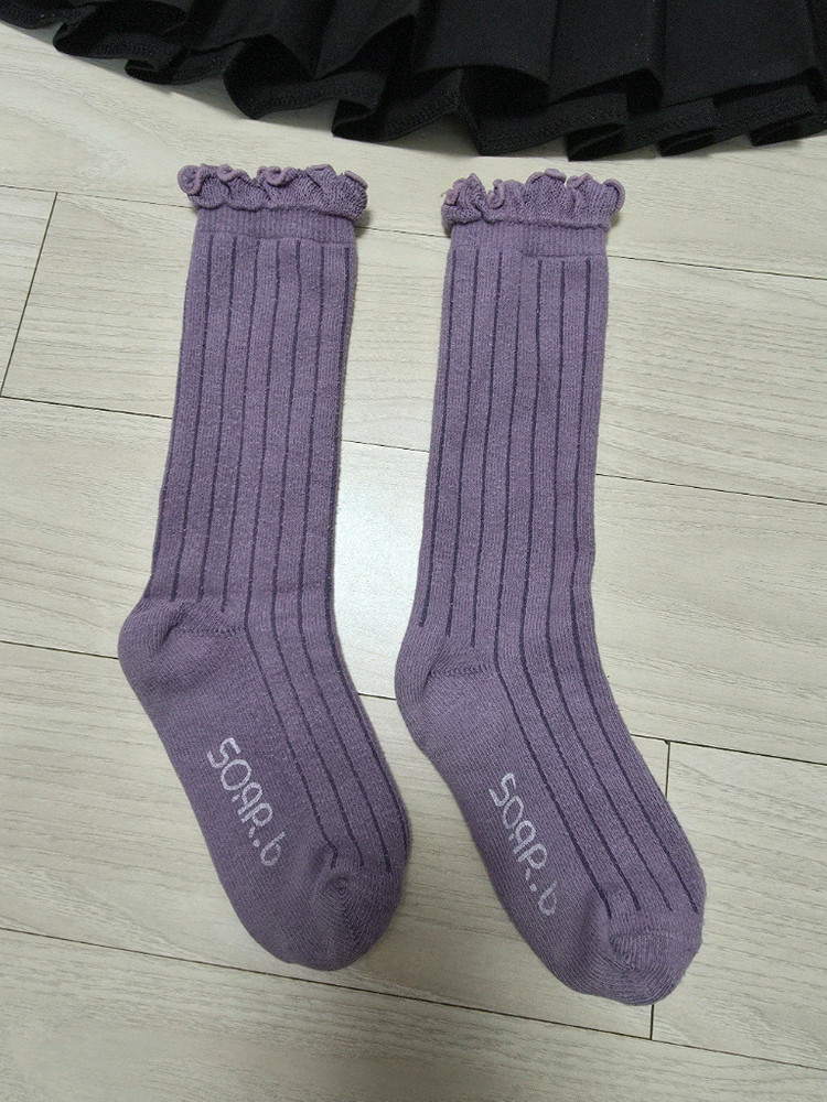 여아옷7-8세)주름스커트2벌+스타킹2벌+니삭스 일괄 이미지