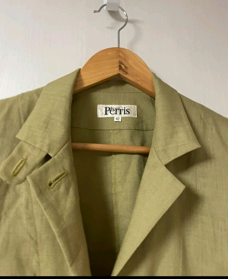 새상품)수입 perris 린넨 자켓( 올리브그린) 이미지