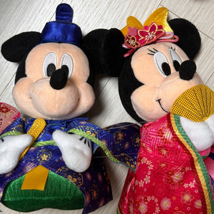 디즈니랜드 미키마우스 미니마우스 기모노 중형 인형 세트 이미지